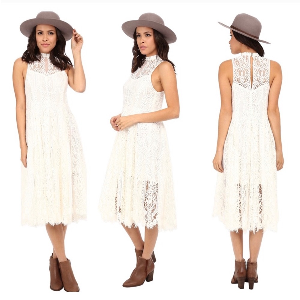 White lace Free People dress
